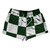 Checkerboard 5 Inches Green Forest and White 2.5" Swim Shorts Made in USA