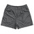 Checkerboard Half Inch Black and Grey Medium Rugby Shorts Made In USA