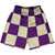 Checkerboard 5 Inches Purple Medium and Vegas Gold Basketball Practice Shorts Made In USA