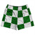 Checkerboard 5 Inches Green Kelly and White Rugby Shorts Made In USA