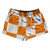 Checkerboard 5 Inches Orange Tennessee and White 2.5" Swim Shorts Made in USA