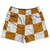 Checkerboard 5 Inches Orange Burnt and White Rugby Shorts Made In USA