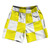 Checkerboard 5 Inches Yellow Bright and White Athletic Running Fitness Exercise Shorts 7" Inseam Shorts Made In USA Checkerboard 5 Inches Yellow Bright and White Athletic Running Fitness Exercise Shorts 7" Inseam Shorts Made In USA