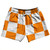 Checkerboard 5 Inches Orange Tennessee and White 5" Swim Shorts Made in USA