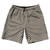 Checkerboard Half Inch Brown Dark and White 10" Swim Shorts Made in USA