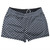 Checkerboard Half Inch Blue Navy And Grey Medium Shorty Short Gym Shorts 2.5" Inseam Made In USA