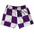 Checkerboard 5 Inches Purple Medium and White 5" Swim Shorts Made in USA
