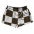 Checkerboard 5 Inches Brown Dark and White 2.5" Swim Shorts Made in USA