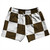 Checkerboard 5 Inches Brown Dark and White 5" Swim Shorts Made in USA