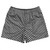 Checkerboard Half Inch Black and White Rugby Shorts Made In USA