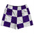 Checkerboard 5 Inches Purple Lakers and White Rugby Shorts Made In USA