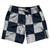 Checkerboard 5 Inches Blue Navy And Grey Medium Swim Shorts 7" Made in USA