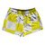 Checkerboard 5 Inches Yellow Bright and White 2.5" Swim Shorts Made in USA