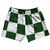 Checkerboard 5 Inches Green Hunter and White 5" Swim Shorts Made in USA