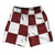 Checkerboard 5 Inches Red Maroon and White Athletic Running Fitness Exercise Shorts 7" Inseam Shorts Made In USA Checkerboard 5 Inches Red Maroon and White Athletic Running Fitness Exercise Shorts 7" Inseam Shorts Made In USA