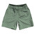 Checkerboard Half Inch Green Forest and White Soccer Shorts Made In USA