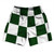 Checkerboard 5 Inches Green Forest and White Soccer Shorts Made In USA