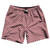 Checkerboard Half Inch Red Cardinal and White Swim Shorts 7" Made in USA