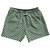 Checkerboard Half Inch Green Forest and White 5" Swim Shorts Made in USA