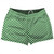 Checkerboard Half Inch Green Kelly and White Shorty Short Gym Shorts 2.5" Inseam Made In USA