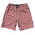 Checkerboard Half Inch Red Dark and White 10" Swim Shorts Made in USA