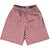 Checkerboard Half Inch Red Cardinal and White Lacrosse Shorts Made In USA