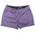 Checkerboard Half Inch Purple Lakers and White Shorty Short Gym Shorts 2.5" Inseam Made In USA