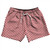 Checkerboard Half Inch Red Dark and White 5" Swim Shorts Made in USA