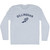 Gillingham Running Track Winged Foot Adult Tri-Blend Long Sleeve T-shirt - Athletic White