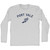 Port Vale Running Track Winged Foot Adult Cotton Long Sleeve T-shirt - Grey Heather