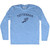Tottenham Running Track Winged Foot Adult Tri-Blend Long Sleeve T-shirt - Athletic Blue