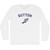 Sutton Running Track Winged Foot Adult Cotton Long Sleeve T-shirt - White