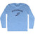 Stevenage Running Track Winged Foot Adult Tri-Blend Long Sleeve T-shirt - Athletic Blue
