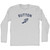 Sutton Running Track Winged Foot Adult Cotton Long Sleeve T-shirt - Grey Heather
