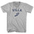 Villa Running Track Winged Foot Adult Cotton V-neck T-shirt - Grey Heather