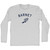 Barnet Running Track Winged Foot Adult Cotton Long Sleeve T-shirt - Grey Heather