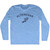 Altrincham Running Track Winged Foot Adult Tri-Blend Long Sleeve T-shirt - Athletic Blue