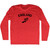 England Running Track Winged Foot Adult Tri-Blend Long Sleeve T-shirt - Athletic Red