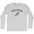 Southend Running Track Winged Foot Adult Cotton Long Sleeve T-shirt - Grey Heather