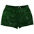 Super Fly Pattern Green Forest and White Shorty Short Gym Shorts 2.5" Inseam Made In USA - Green Forest and White