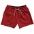 Super Fly Pattern Black and Red Dark 5" Swim Shorts Made in USA - Black and Red Dark