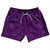 Super Fly Pattern Purple Medium and White 5" Swim Shorts Made in USA - Purple Medium and White