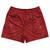 Super Fly Pattern Red Dark and White Rugby Shorts Made In USA - Red Dark and White