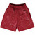 Super Fly Pattern Red Cardinal and White Basketball Practice Shorts Made In USA - Red Cardinal and White