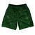 Super Fly Pattern Green Forest and White Athletic Running Fitness Exercise Shorts 7" Inseam Shorts Made In USA - Green Forest and White