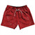 Super Fly Pattern Red Dark and White 5" Swim Shorts Made in USA - Red Dark and White