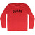 Duran Adult Tri-Blend Long Sleeve T-shirt - Athletic Red