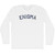Enigma Adult Cotton Long Sleeve T-shirt - White