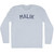 Malik Adult Tri-Blend Long Sleeve T-shirt - Athletic White