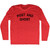 Post And Ghost Adult Tri-Blend Long Sleeve T-shirt - Athletic Red